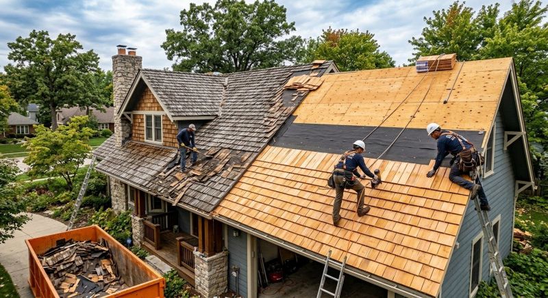 Wood Shake Roof Replacement in Evergreen, CO
